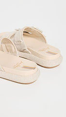 Sam Edelman Kenzie 2 Natural Buckle Straps Slip On Open Toe Platform Slides