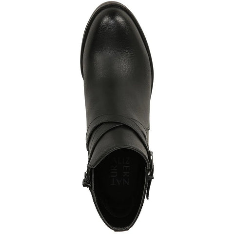 Naturalizer Madalynn Jet Black Nubuck Buckle Water Repellent Ankle Boots 11