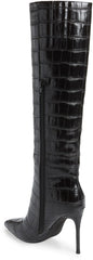 Jeffrey Campbell ARSEN HI Black Stiletto Knee High Pointed Toe Dress Boots