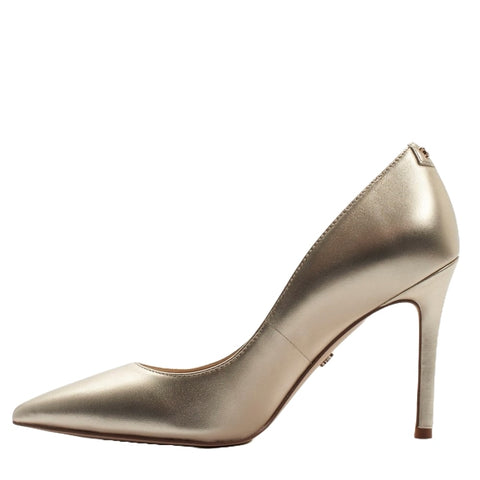 Sam Edelman Hazel Gold Soft Metallic Stiletto Heeled Pointed Toe Dress Pumps