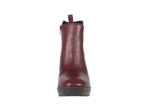 Lucky Brand Worrin Deep Mahogany Lug Sole Chunky Heel Platform Fashion Booties