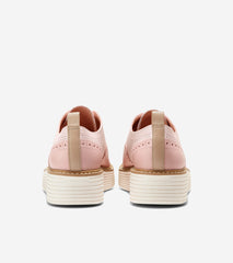 Cole Haan Original Grand Platform Wingtip Oxford Rosewater Lace Up Sneakers