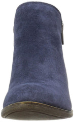 Lucky Brand Women's Basel Bright Blue Navy Suede Low Cut Ankle Booties