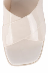 Jeffrey Campbell Bubblegum Platform Jelly Cross Band Slide Sandals Cream