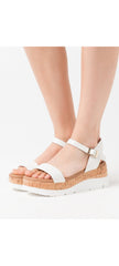 Steve Madden Roselita Ankle Strap Cork Lightweight Platform Wedge Sandals