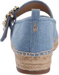 Sam Edelman Maddy Montrose Blue Cap Toe Mary Jane Espadrille Ballet Flats