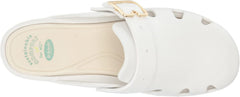 Dr. Scholl's Original 365 White Slip On Platform Wedge Buckle Comfortable Clogs