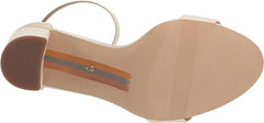 Sam Edelman Yaro Pearl Ivory Ankle Strap Open Round Toe Block High Heel Sandals