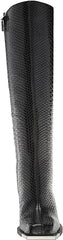 Circus by Sam Edelman Nate Black Snake Print Squared Toe Knee High Tall Boots