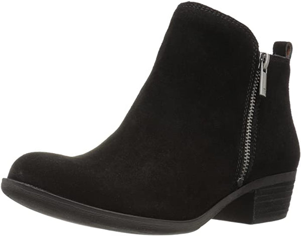 Lucky Brand Women's Basel Ankle Bootie Black Suede