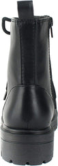 Soda Firm Black Lace Up Rounded Toe Chunky Sole Platform Combat Ankle Wide Boots
