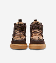 Cole Haan Summit Chukka Dark Chocolate/Plaid Lace Up Rounded Toe Ankle Booties