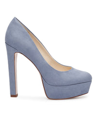 Jessica Simpson Nellah Ash Blue HIgh Heel Platform Pump Thick Heel Rounded Toe