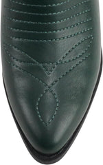 Soda Reno Green Western Cowboy Pointed Toe Knee High Pull On Tabs Western Boots