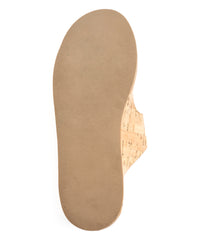 Jane and the Shoe Cork Platform Flatform Wedge Buckle Mule Sandals