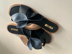 LOUISE ET CIE AMURE Deep Indigo dainty bow Toe Loop Sandals Flip Flop Mule Slide
