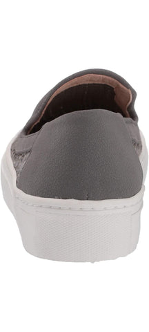 Steve Madden Kicks Raffia Slip On Sneakers GREY MULTI White Platform Loafers