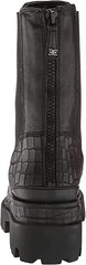 Sam Edelman Genia Black Chunky Heel Rounded Toe Pull On Zip Ankle Chelsea Boots