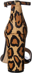 Sam Edelman Yaro New Nude Leopard Adjustable Ankle Strap Leather Heeled Sandal (5, NUDE LEOPARD)