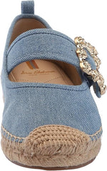 Sam Edelman Maddy Montrose Blue Cap Toe Mary Jane Espadrille Ballet Flats