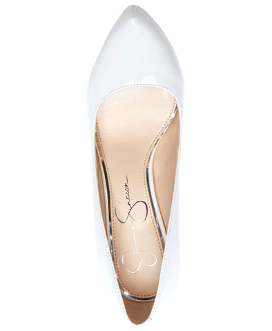 Jessica Simpson Parisah Bright White Patent Leather Platform High Heel Pumps