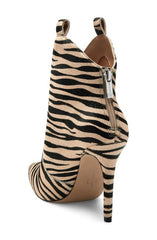 Jessica Simpson Pixillez 2 Back High Heel Ankle Bootie Stiletto Boot NATURAL