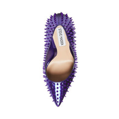 Steve Madden Vala-S Purple Stud Printed High Stiletto Pointed Toe Dress Pumps
