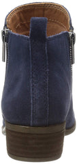 Lucky Brand Women's Basel Bright Blue Navy Suede Low Cut Ankle Booties