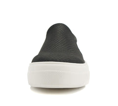 Soda Hike ~ Slip On Double Layer Foam Padded Cushion Sock Fashion Sneakers (7, Black Cobra)