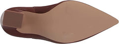 Steve Madden Showbiz Cognac Leather Over the Knee Block Heel Pointed Toe Boots