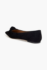Sam Edelman Wheaton Black Suede Fashion Slip On Pointed Toe Ballet Flats