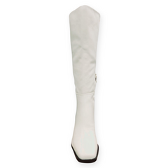 Sam Edelman Wade Stacked Heel Square Toe Retro Wide Calf Knee High Fashion Boot