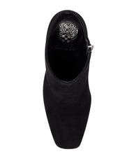 Vince Camuto Taileen Black Square Toe Covered Stiletto Heeled Ankle Dress Bootie