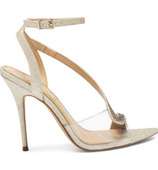 Jessica Simpson Whitley High Heel Pointed Open Toe Lucite Pumps Champagne Clear