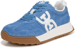 Sam Edelman Langley Azure Blue Rounded Toe Chunky Platform Low Top Sneakers