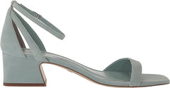 Sam Edelman Wilson Tide Blue Ankle Strap Squared Open Toe Block Heeled Sandals