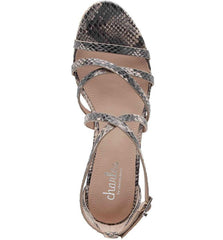 Charles David Leawood Nude Multi Snake Cork Espadrille Platform Wedge Sandal (9.5, Beige)