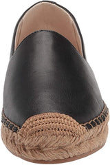 Sam Edelman Kesia Black Leather Slip On Round Toe Espadrille Platform Loafers