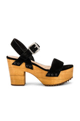 Schutz Gaylah Black Open Toe Buckle Ankle Strap Slingback Platform Sandals