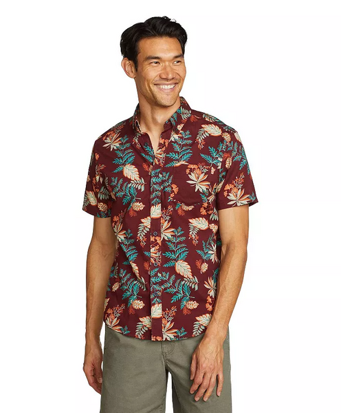 Eddie Bauer Casual Breathable Black Cherry Shirts