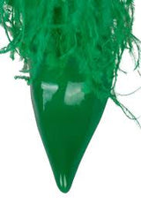 Jeffrey Campbell Shake-Ya Green Patent Combo Pointed Toe Stiletto Heel Boots