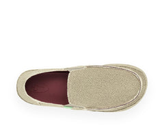 Sanuk Rounder Tan Heavy Canvas Slip On Rounded Closed Toe Loafer