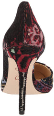 Jessica Simpson Prizma Red Multi Cara Plaid Pointed Toe Slip on Stiletto Pumps