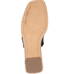 Sam Edelman Vena Black Comfort Footbed Double-Strap Slide Slide Wedge Sandal