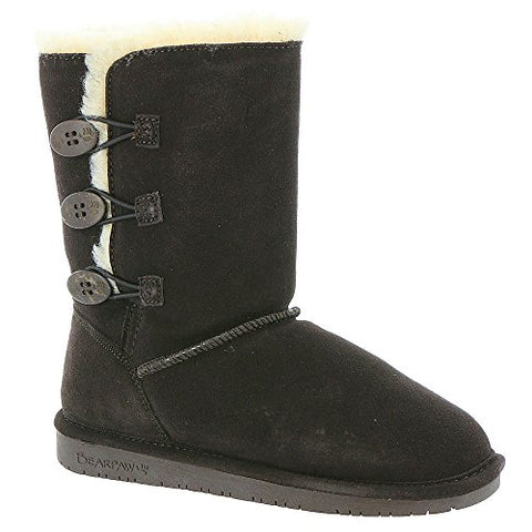 Bearpaw Girls' Lauren Youth Fashion Boot, Black II, 2 M US Big Kid