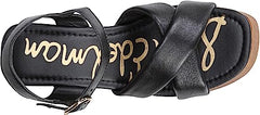 Sam Edelman Suzannah Black Ankle Strap Open Toe Block Heel Platform Sandals