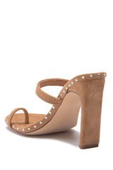 Cape Robbin Envy Nude Toe Post High Heel Designer Single Sole Open Toe Mule Pump