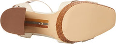 Sam Edelman Nolita Modern Ivory Block Heel Open Toe Ankle Strap Heeled Sandals