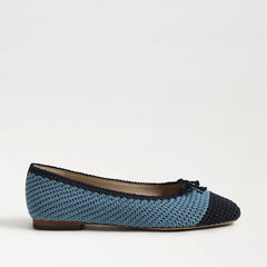 Sam Edelman Madison Blue Multi Squared Toe Slip On Casual Ballet Flats
