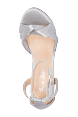 Lauren Lorraine Heidi Platform High Heel Sandal Satin Bridal Prom Wedding Pumps
